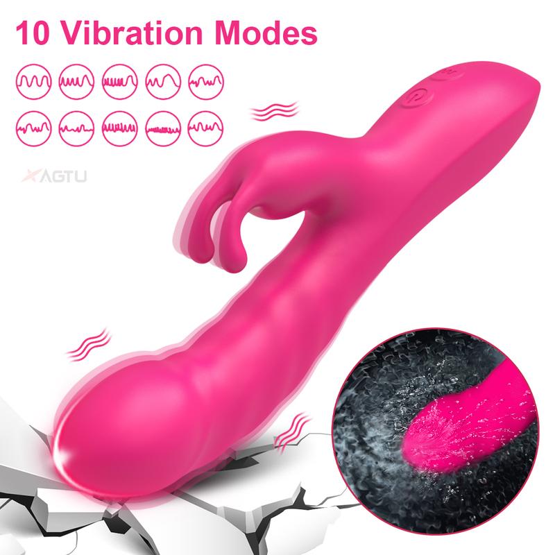 Rabbit Vibrator Realistic Dildo Sex Toys for Women 10 Vibration G Spot Clitoral Vibrators Stimulator Sextoy for Adults Goods 18+