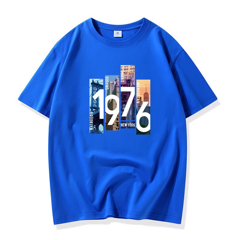 1976 Pure Cotton Men's Short-sleeved T-shirt S-6XL