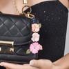 Hanger Leather Keychain Lotus Bag Pendant Multi-color Flower Pu Leather Pendant  Men