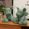 Cross-Border Green Wavy Wool Dragon Plush Soothing Doll Toy Gift