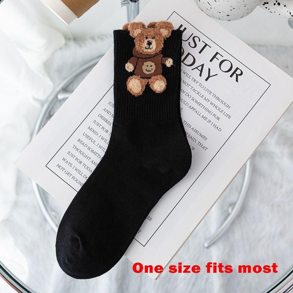 Bear Cotton Socks Cotton Middle Tube Socks Casual Bear Socks