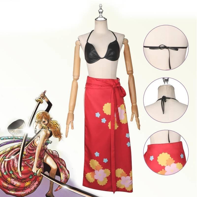 Piece One Theme Cartoon Character Nami Womens Performance Costume Cosplay Set