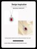 Cultivate Red Gem Necklace 925 Sterling Silver - Luxury Sugar Cube Design for Elegant Women's Evening Wear