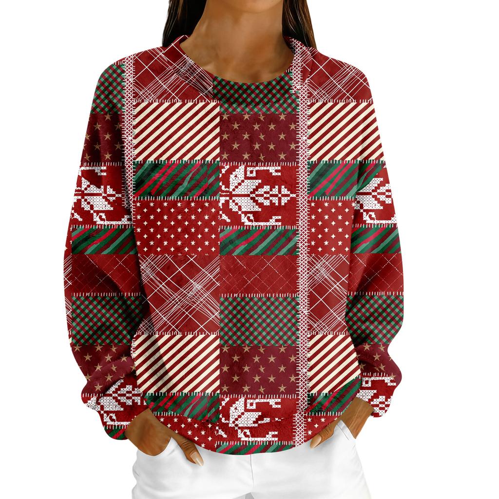 Dammode Fleece Hoodie Långärmad Rund Hals Casual Bekväm Lös Passform Lättviktig Dam-Hoodie