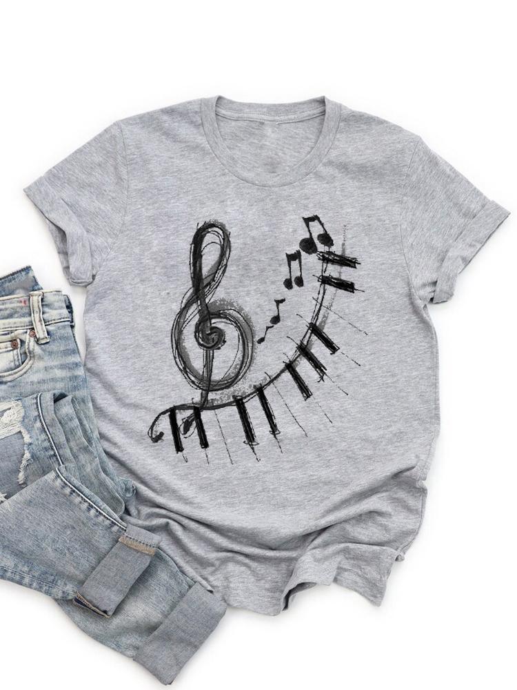 Short Sleeve Moon Vintage Lovely Style Fashion Summer Women Print T Shirt Female Casual Top Tshirts Cartoon Graphic Tee T-Shirt