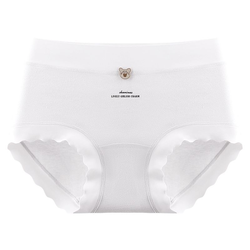 Girl Spring and Autumn New Little Bear 10A Antibacterial No Trace Extension Crotch High Elastic Soft Briefs