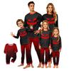 Parent-Child Matching Halloween Print Pajama Set Long Sleeve Top and Pants for Family Loungewear