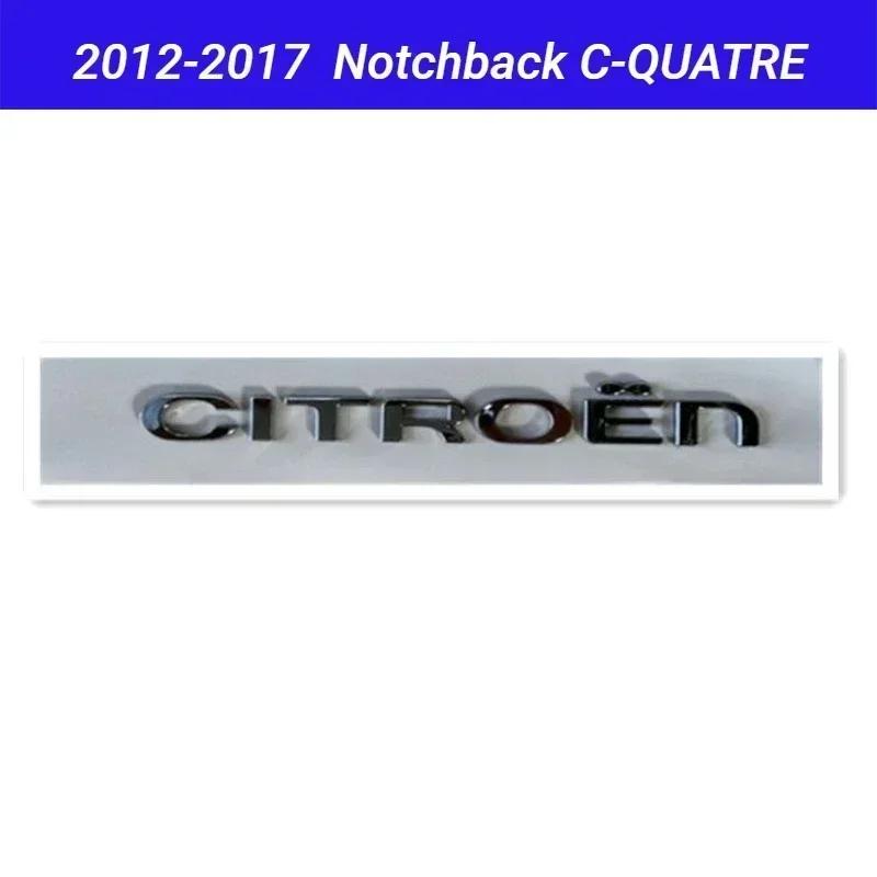 AJFJ2 For Citroën C4 C-QUATRE Sport ABS Chrome Emblem Badge OEM Style Front Rear Logo Replacement Accessories for 2008-2017 Models