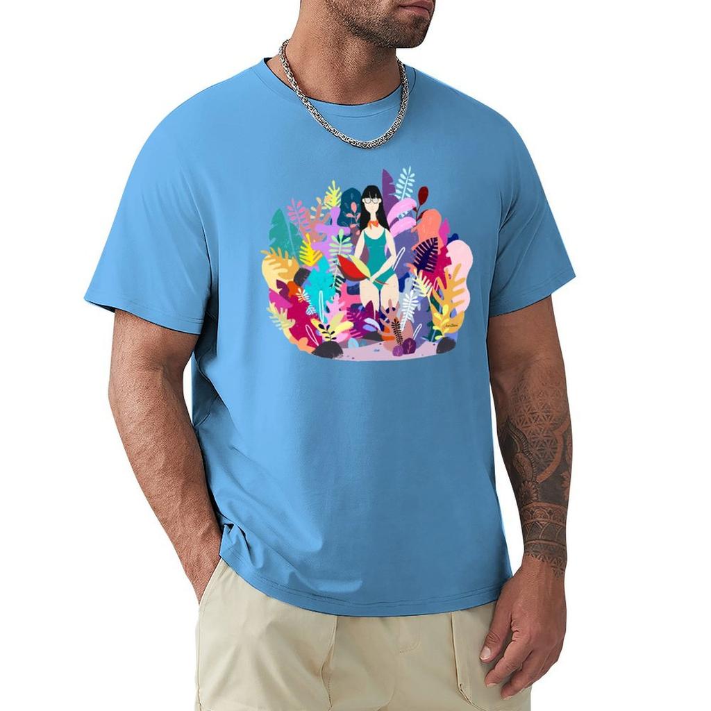 Spring Herbarium T-Shirt Boys Whites Anime T Shirts Vintage Clothes Vintage Anime Shirt Graphic Tee Shirt Men