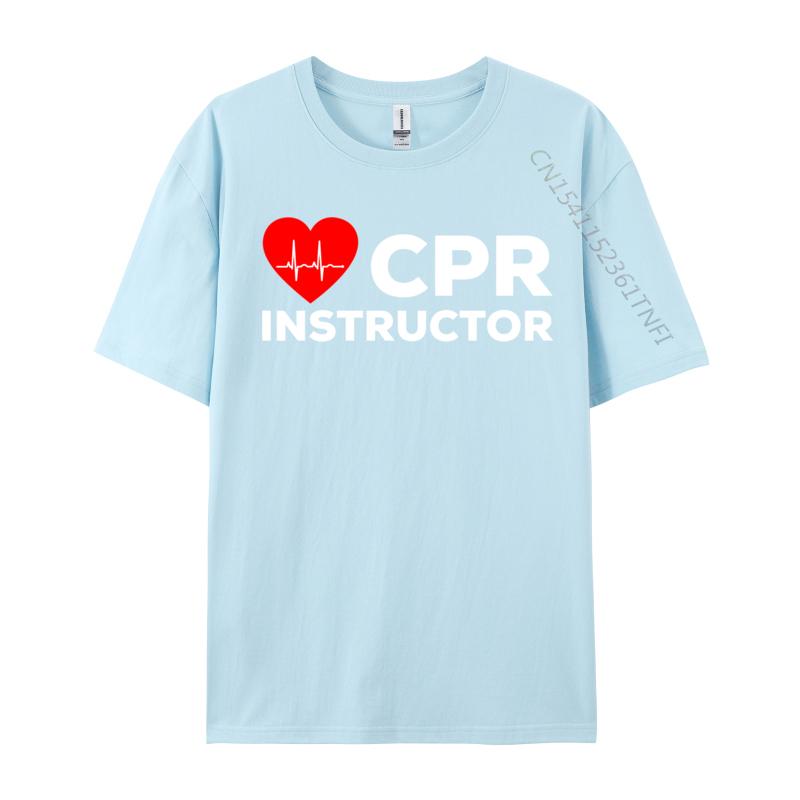 Cpr Instruktor Ekg Srdeční tep Ženy Muži Tričko Topy & Trička Cpr Aed Instruktor Srdeční tep Trička Vtipná Bavlněná Pánská Trička