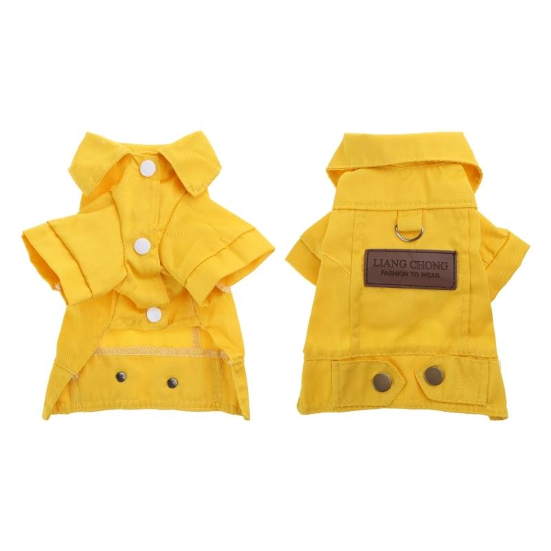 Casaco Jeans Roupas com Argola de Fivela Jaquetas Jeans para Cachorros Pequenos e Médios