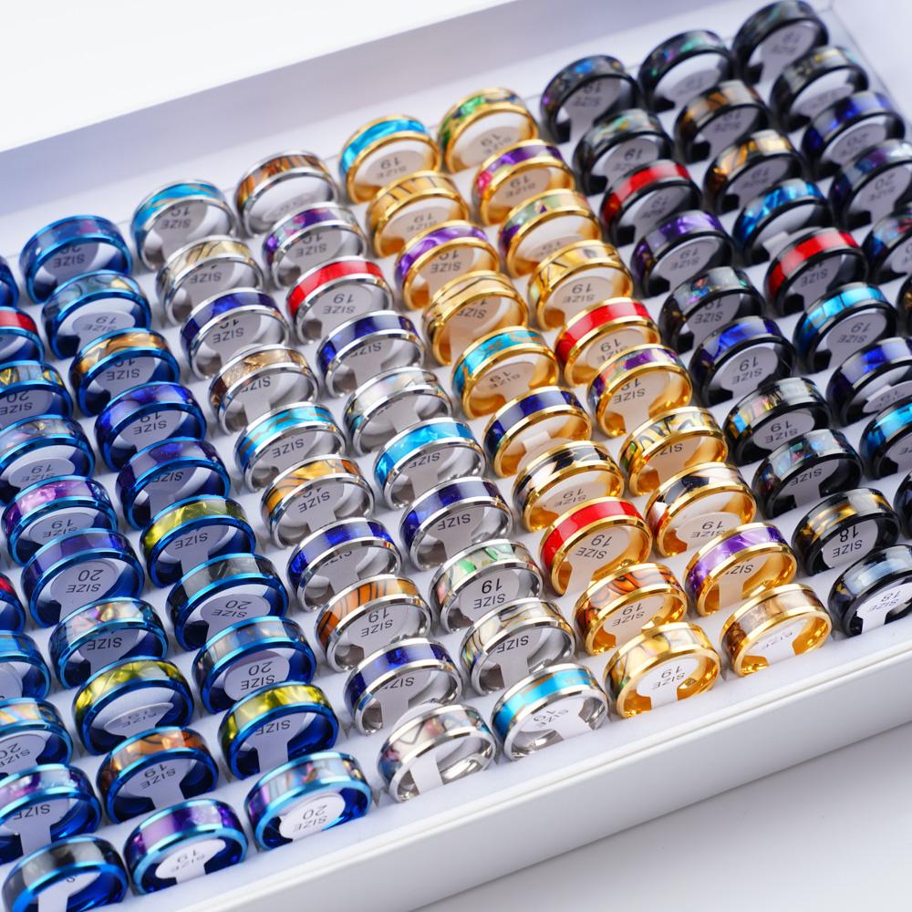 10 teile/los Großhandel Mode Einfache Edelstahl Ring Für Männer Frauen Schöne Trendy Punk Schmuck Vintage Geburtstag Party Geschenke