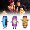 Lustiges und skurriles aufblasbares Kostüm Lustiges Soda-Getränkebecher-Hamburger-Pommes-Outfit für Halloween-Partys
