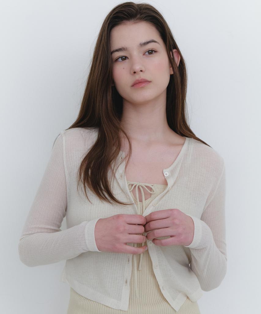 LETTERA Ribbon Knitwear Sleeveless_3Color