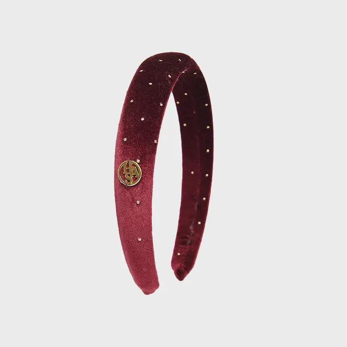 HW004 Glitter has logo velvet hair band