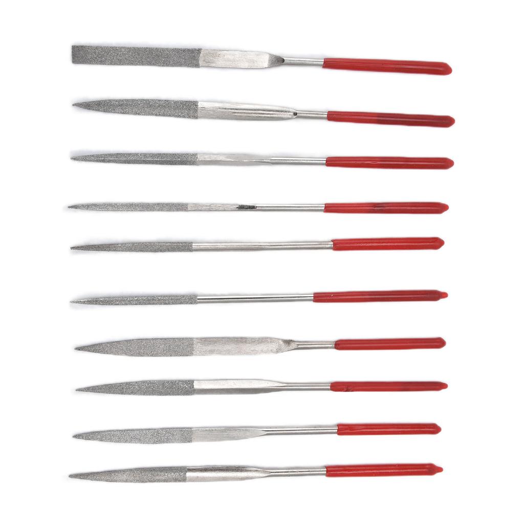 10Pcs Needle File Set Hardened Sturdy Comfortable Handle Convenient Jewelry Files