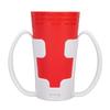2 Pcs Nosey Cup U Shaped Spillproof Nose Cut Out Drinking Cup with Easy Grip Handles Holder