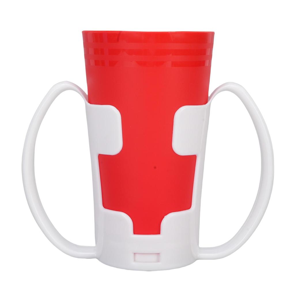 2 Pcs Nosey Cup U Shaped Spillproof Nose Cut Out Drinking Cup with Easy Grip Handles Holder
