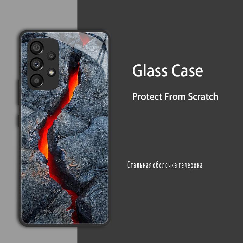 For Samsung Galaxy A52 A52S A53 Case Cover Tempered Glass Case Hard Coque Bumper For Samsung A33 A73 A13 A72 4G 5G Protect Case