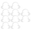 10pcs Cheek Retractor Transparent Disposable Dental Mouth Opener for Dental Clinics M