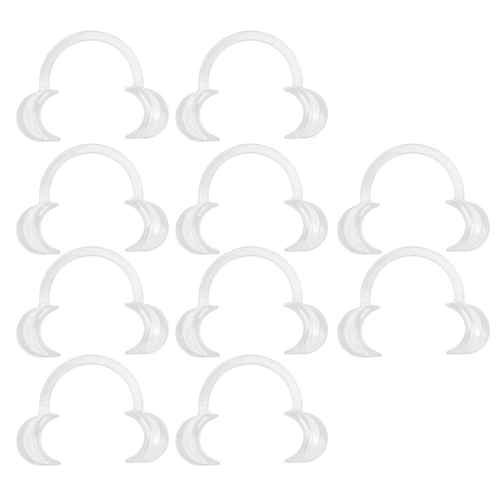 10pcs Cheek Retractor Transparent Disposable Dental Mouth Opener for Dental Clinics M