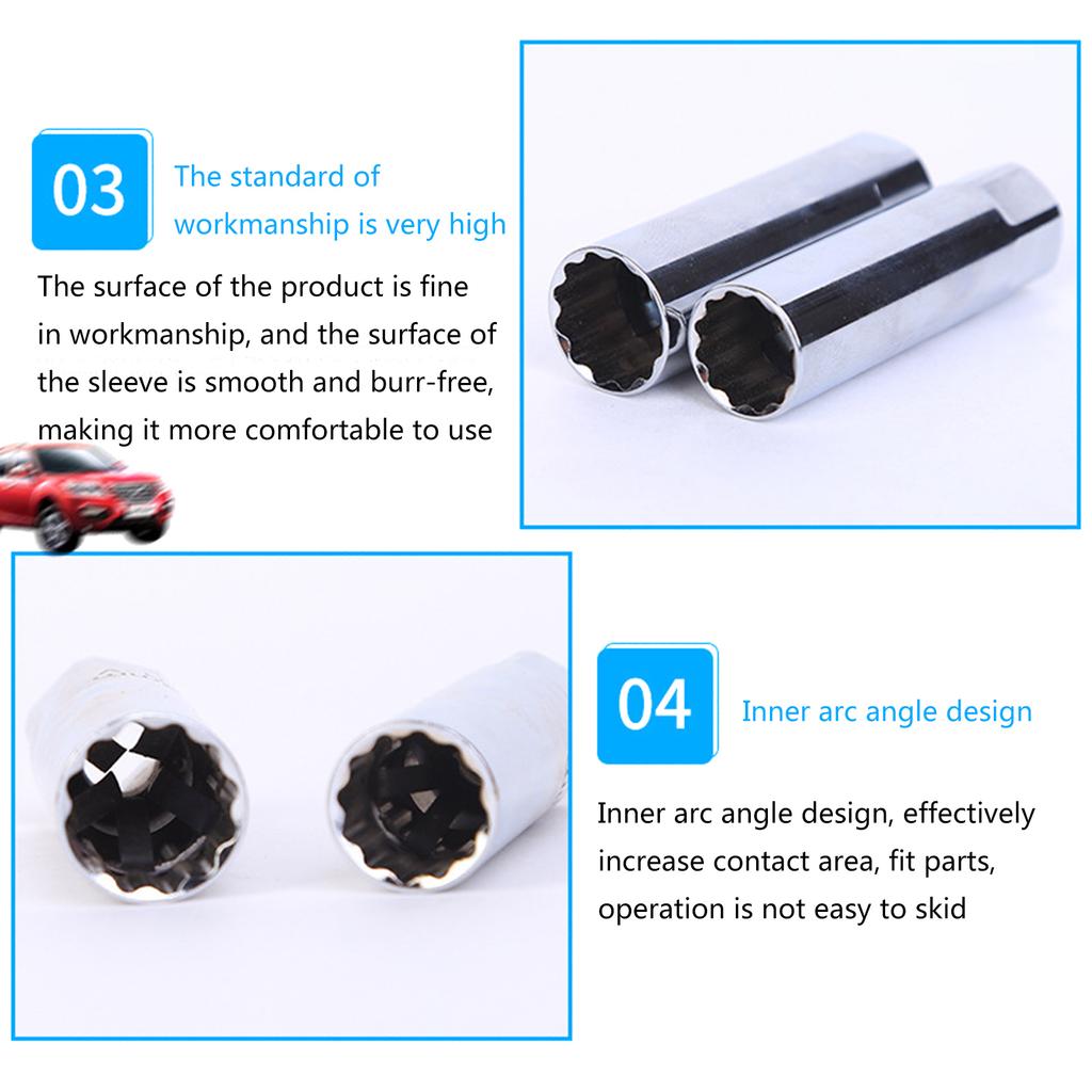 14/16mm Spark Plug Socket Wrench 3 Stage Spark Plug Cable Sleeve for Car Puller Auto Removal Tool Car Disassembly Tool