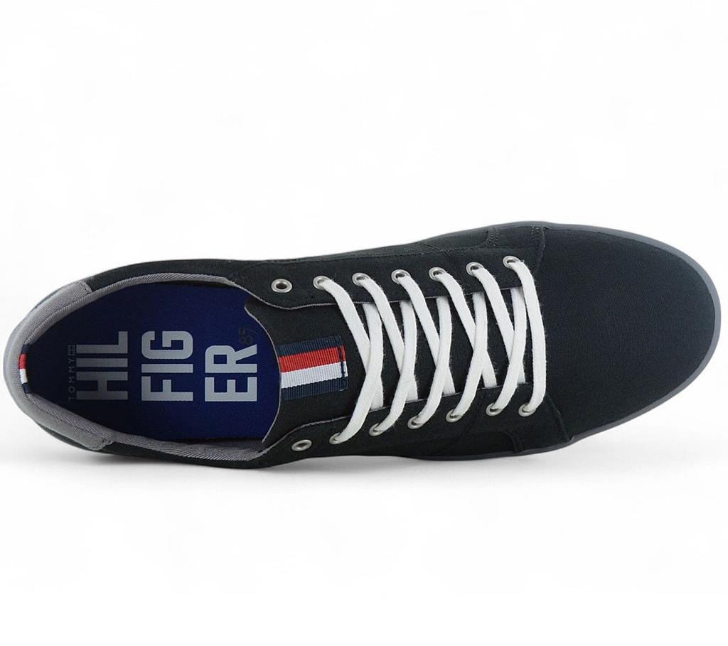 Tommy Hilfiger Harlow - Pánské tenisky plátěné černé FM0FM00596-990 ORIGINÁL