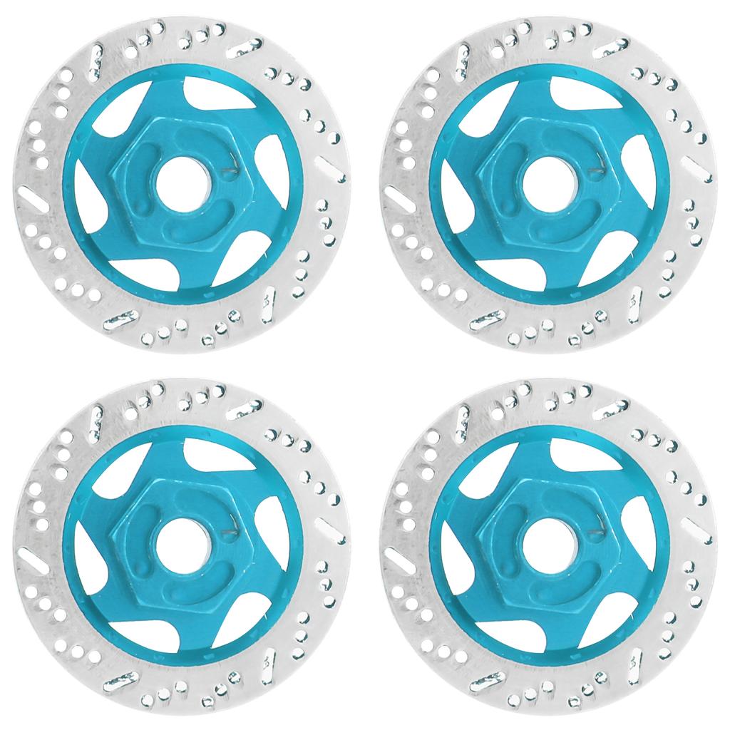 4pcs Aluminum Alloy CNC Simulated Brake Disc Accessories Fit for 1:10 RC Car