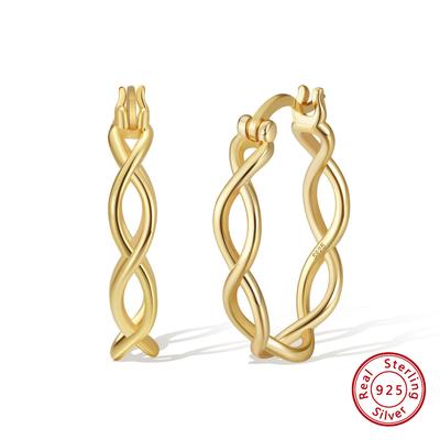 Neuer Schmuck S925 Sterling Silber Ohrringe Hohl Schlichte Ohrringe