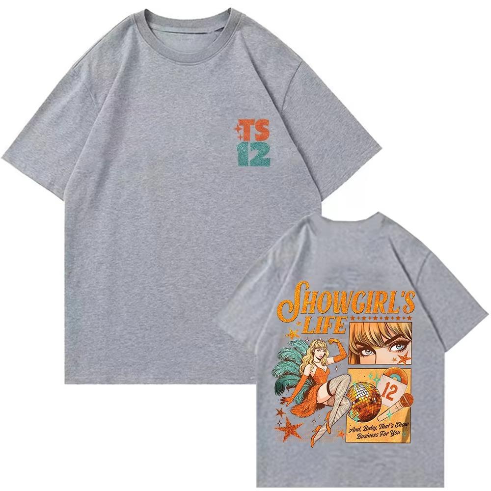 TS New Album the Life of a Showgirl 2026 Spring summer new Fashion TShirt Women Men Harajuku Oneck Casual Shirt Gift