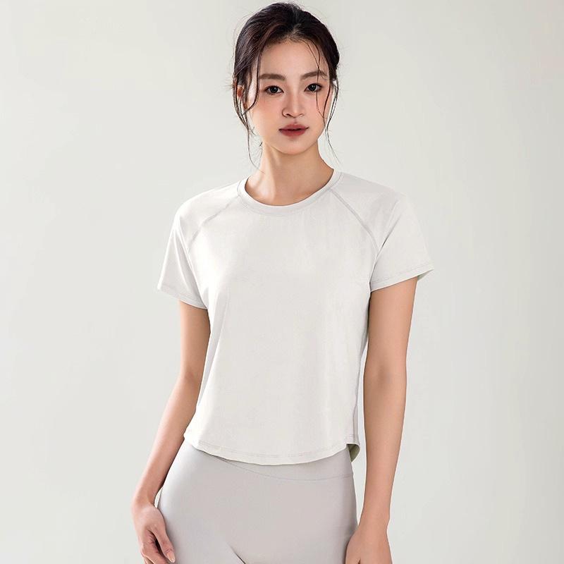 Women's Quick-Dry Breathable Yoga T-Shirt - Slim Fit, Short Sleeve Fitness Top