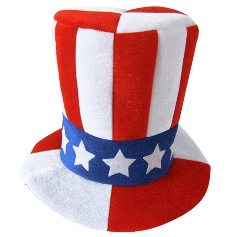 

Julycostume Top Hat Pillbox Hat for Children Cocktail Tea Party Headwear Exquisite Flags Julycostume for Halloween