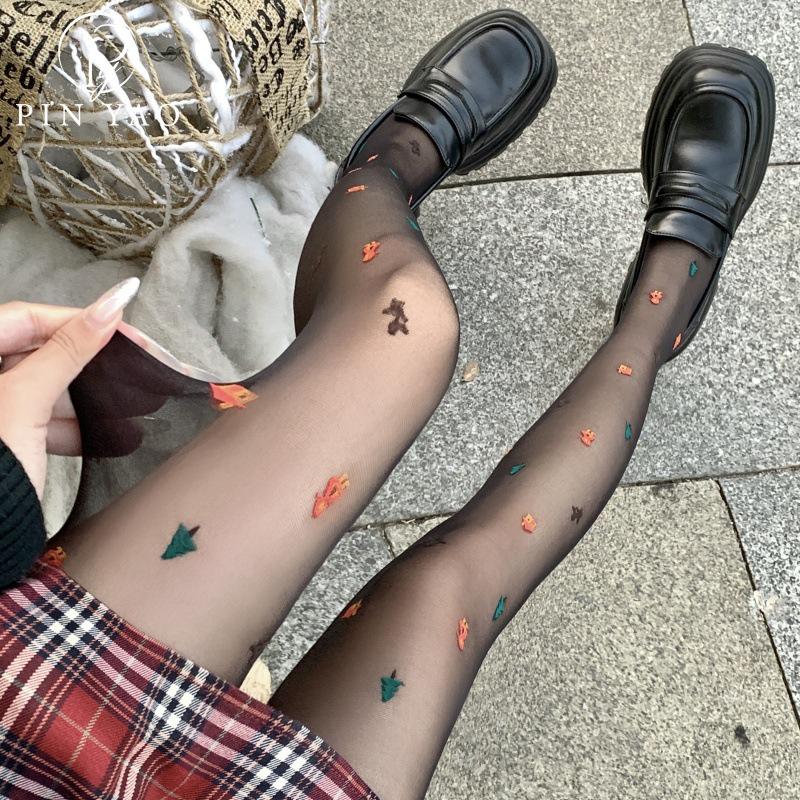 Frühling Sommer Hahnentritt Seidenstrümpfe - Damen Sexy Schwarze Rautennetz Anti-Aufreißstrumpfhose