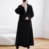100% Wool Women Coat Autumn Wool Long Coat Handmade Pea Coat Winter Warm Wool Long Jacket Overcoat