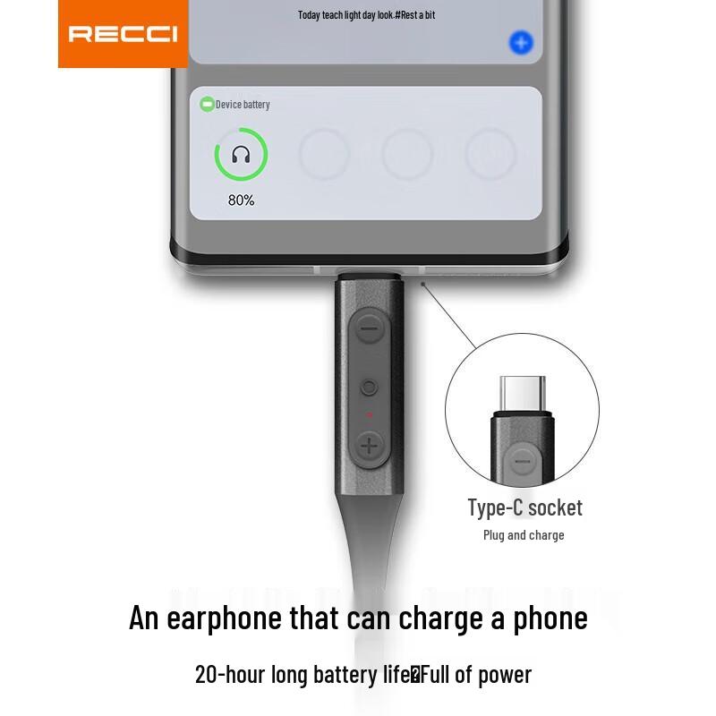 Recci REP-W41 ENC Neckband Earphones