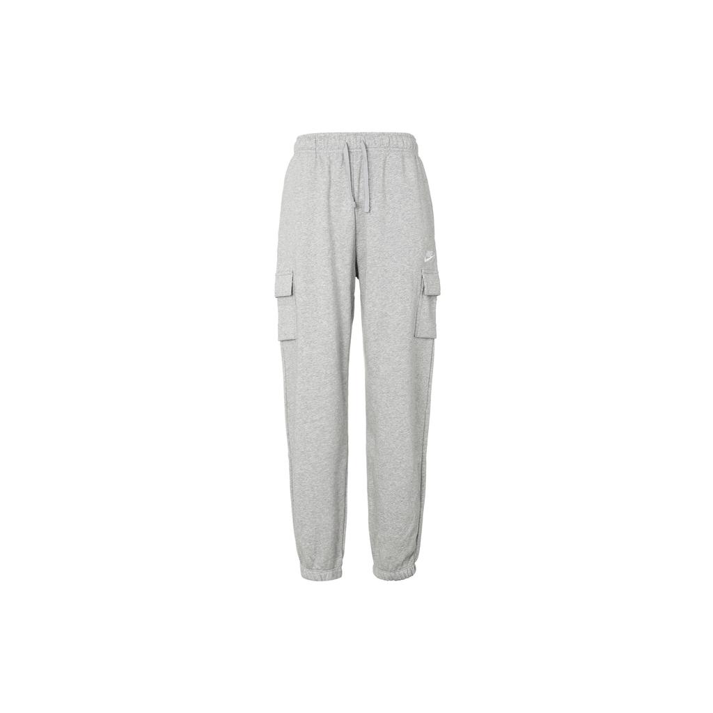 Nike Solid Color Logo Elastic Waist Loose Cuff Knit Sweatpants Women Bottoms Grey DQ5197-063