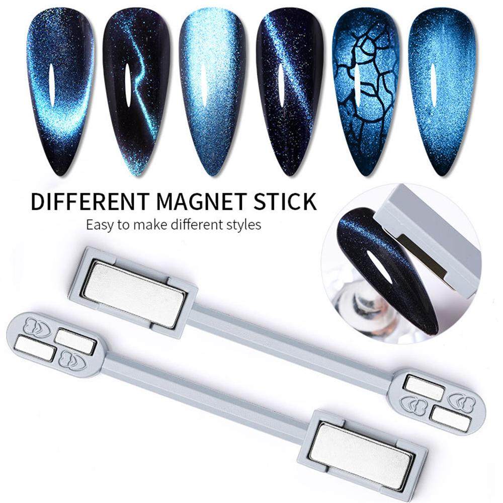 1 szt. Dwugłowy magnetyczny żelowy lakier do paznokci w kształcie kociego oka w sztyfcie do lakieru żelowego do paznokci mocny i łatwy w użyciu Nail Art długopis magnetyczny narzędzia