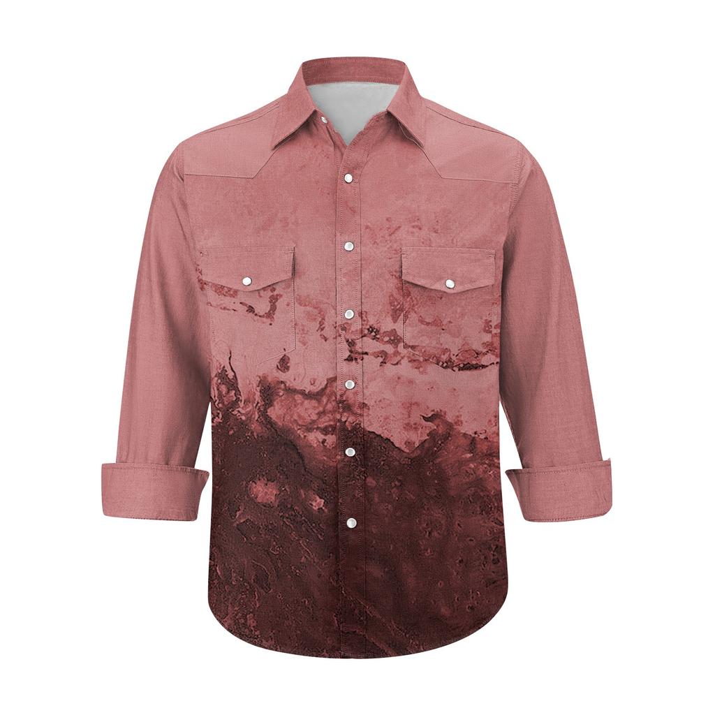 Men'S Fashionable Lapel And Shoulder Length Short Sleeved Casual Top