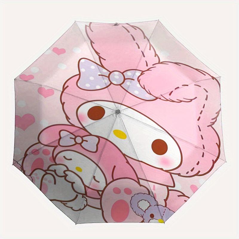 Rabbit My Melody Automatic Opening and Closing Folding - A Good Choice for Gifts, Fashionable and Convenient Umbrella With Cute Cartoon Characters, Du
