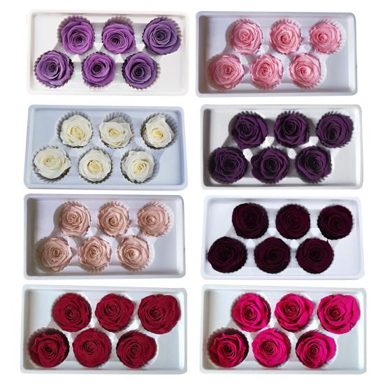 6 bucăți/set flori de trandafir nemuritor pentru ziua de naștere, cutie cadou de îndrăgostiți, bricolaj, artizanat, decor acasă