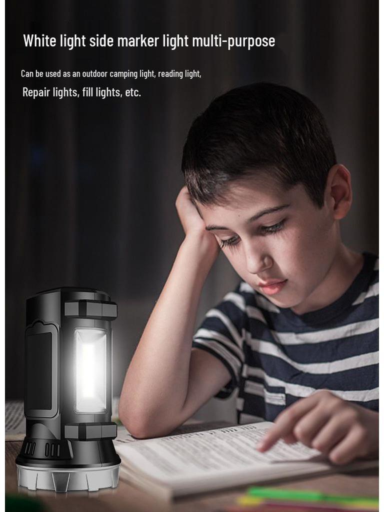 Rechargeable High-Power Spotlight: Handheld, Super Bright, Long-Range with Extended Battery Life for Outdoor and Household Use