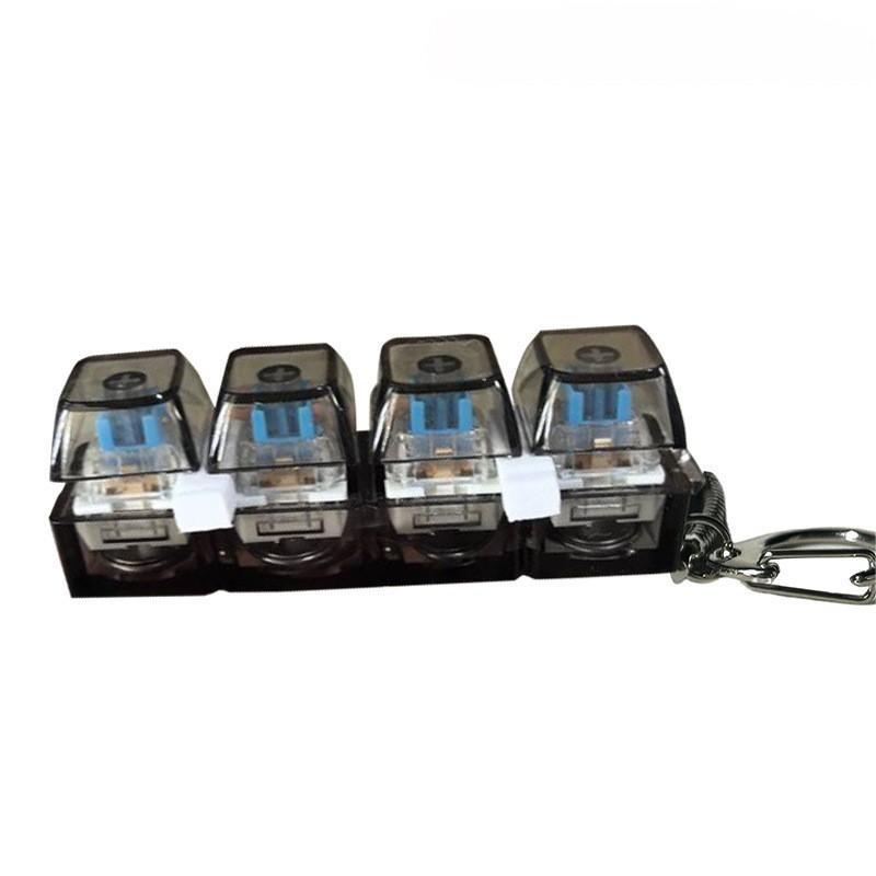 Explosive Decompression Artifact, Creative Macaron Tetris Button Keychain, Children S Pinch Music Hanging 1PCS