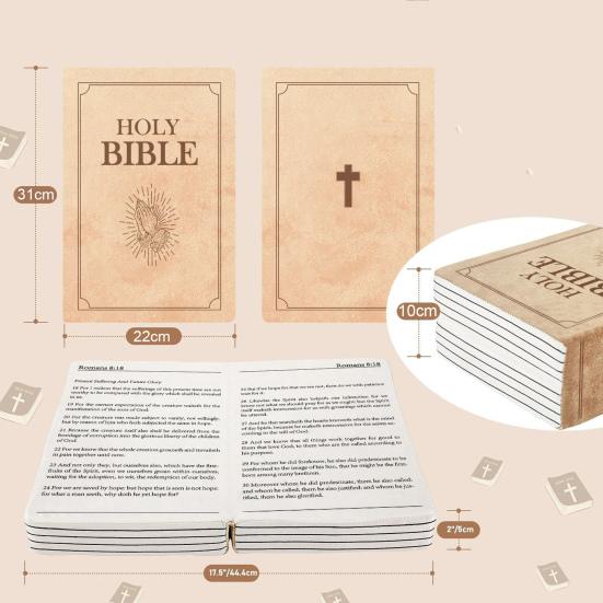 Bible Polštář Kniha Plyšový polštářek Realistický vzhled Odolný proti opotřebení Šetrný k pokožce Neblednoucí Křesťanský domov s akcentem Dekor na pohovku