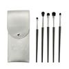 New Makeup Brush 5 Soft-bristled Eye Shadow Set Concealer Brush Eyebrow Brush Blending Highlight Brush Leather Bag