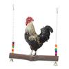 Natural Wood Handmade Pet Chicken Cage Hanging Swing Toy For Hens Cock Macaw Chew Training Toys SuppliesChicken Swing