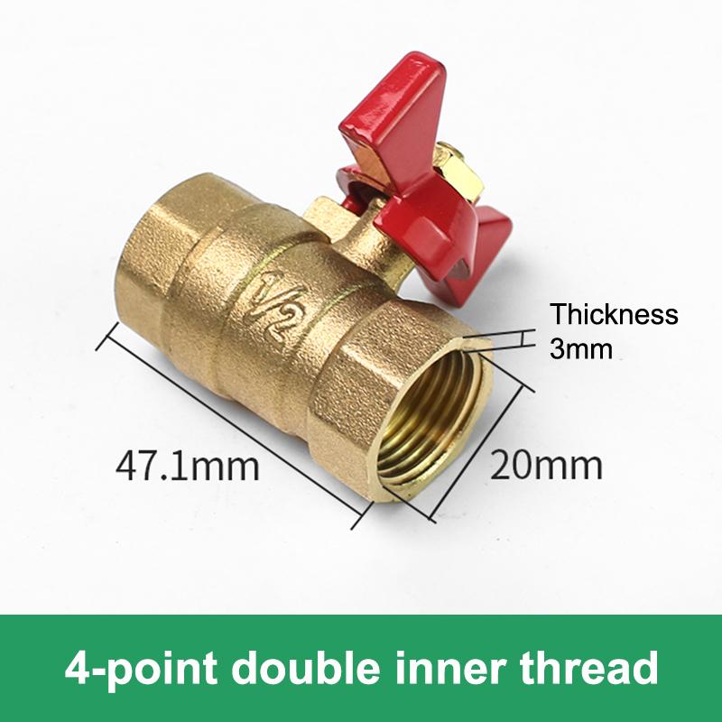 1 Piece Air Compressor Water Gas Oil Shut Off Valve Butterfly Stem Brass Ball Valve 1/4" 3/8" 1/2" Bsp Threaded Male To Female