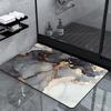 Marble-Textured Diatom Mud Absorbent Anti-Slip Bath Mat