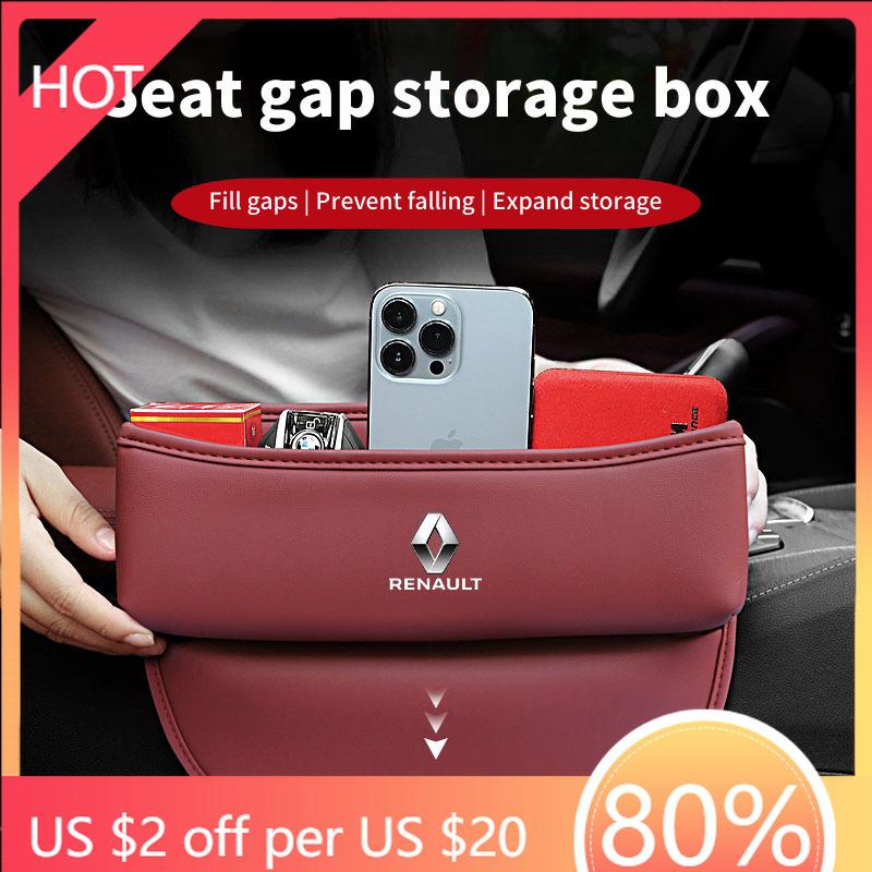 For Renault 2026 New Hub Caps Car Seat Gap Multifunction Crevice Storage Box For Renault Clio Megane Scenic Sandero Logan Duster nero