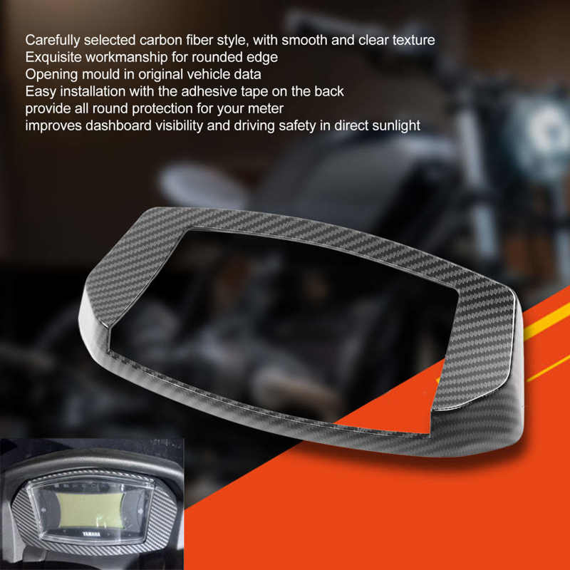 Motorcycle Meter Frame Cover Carbon Fiber Style Speedometer Instrument Panel Frame Decal Protector for Yamaha NMAX155
