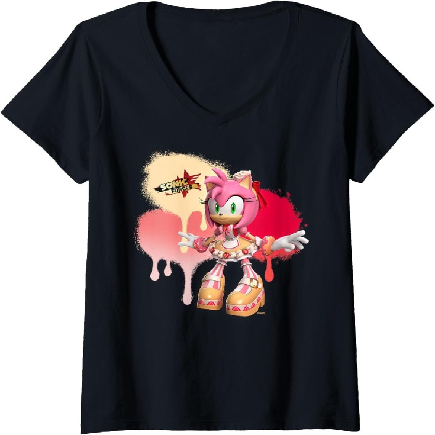 

Womens Sonic Forces - Dulce Amy V-Neck T-Shirt XXXXXL